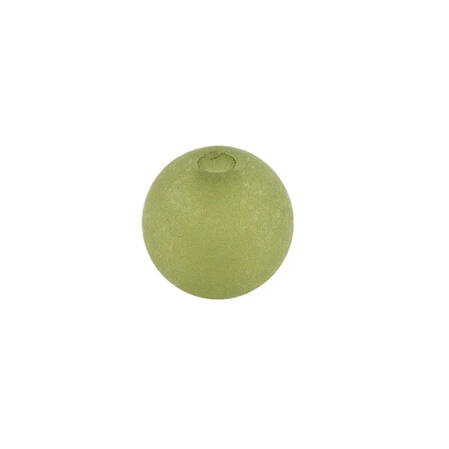 Perlen, gefrostet, Ø 8mm, 100 Stück, dunkelgrün