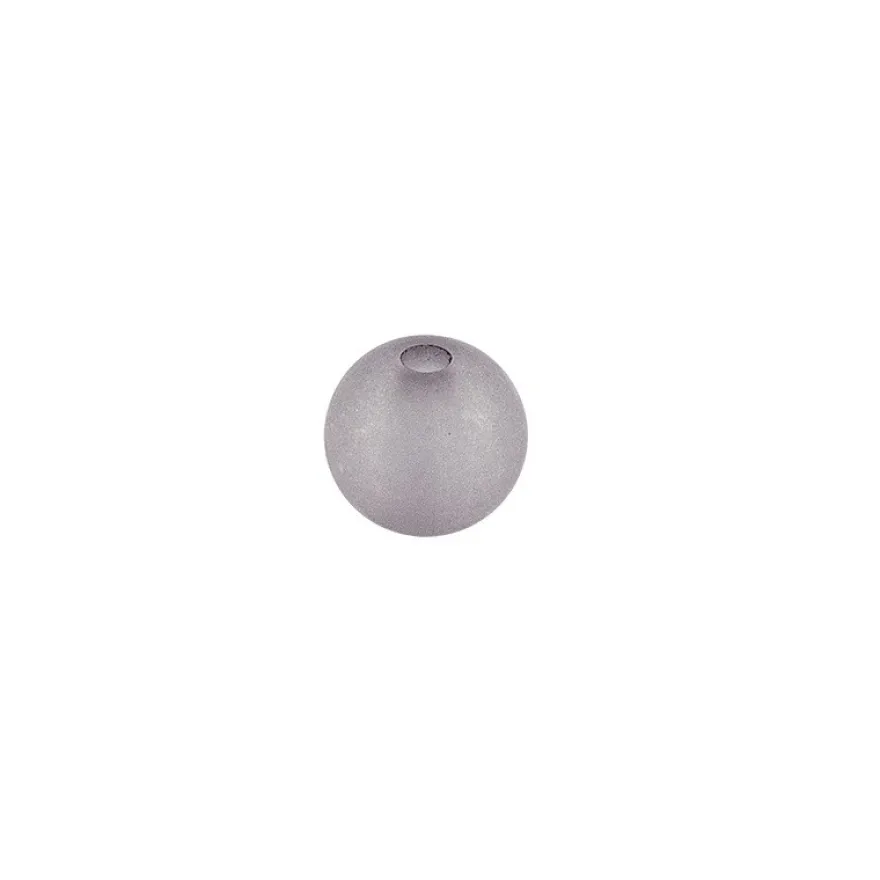 Perlen, gefrostet, Ø 4mm, 200 Stück, grau