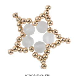 Perlen, gefrostet, Ø 8mm, 100 Stück, weiß