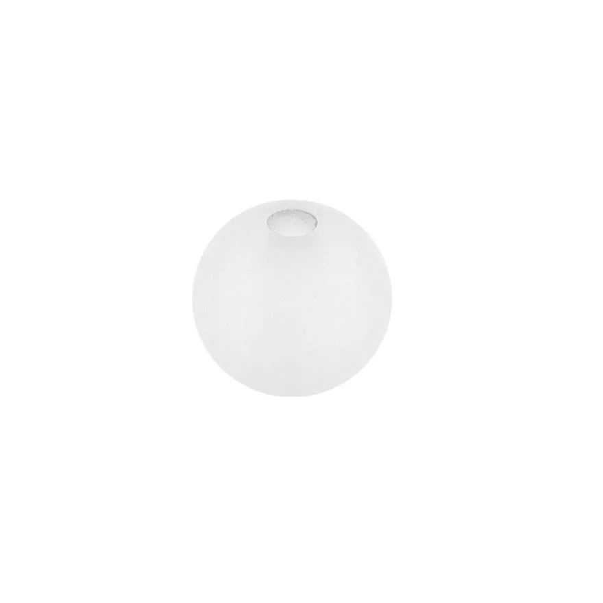 Perlen, gefrostet, Ø 8mm, 100 Stück, weiß