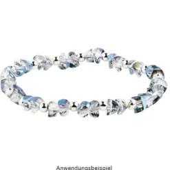Perlen, gewölbt, 5mm x 5mm x 3mm, transparent, anthrazit, irisierend, 40 Stück