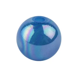 Perlen, irisierend, Ø 8mm, blau-irisierend, 100 Stk.