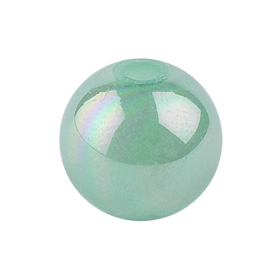 Perlen, irisierend, Ø 8mm, grün-irisierend, 100 Stk.