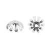 Perlenkappen, Design 5, für Perlen mit Ø 6mm, silber, 30 Stück