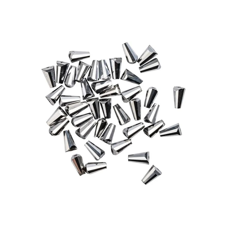 Perlen, Kegel, 3mm x 6mm, antiksilber, metallic, 40 Stück