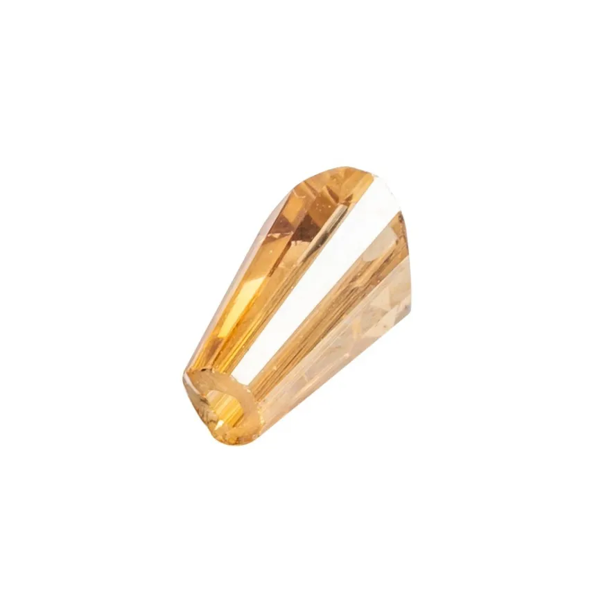 Perlen, Kegel, 3mm x 6mm, apricot, klar, 40 Stück
