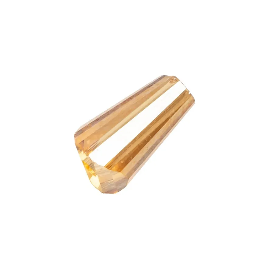 Perlen, Kegel, 3mm x 6mm, apricot, klar, 40 Stück