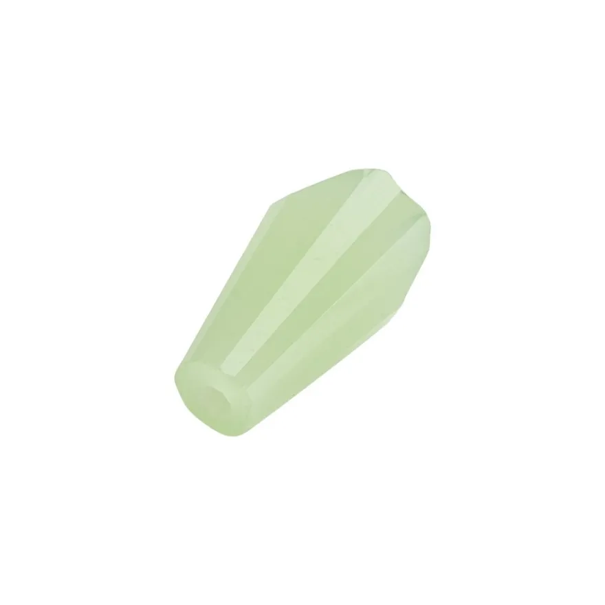 Perlen, Kegel, 3mm x 6mm, gefrostet, hellgrün, 40 Stück