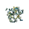 Perlen, Kegel, 3mm x 6mm, grünblau-changierend, metallic, 40 Stück
