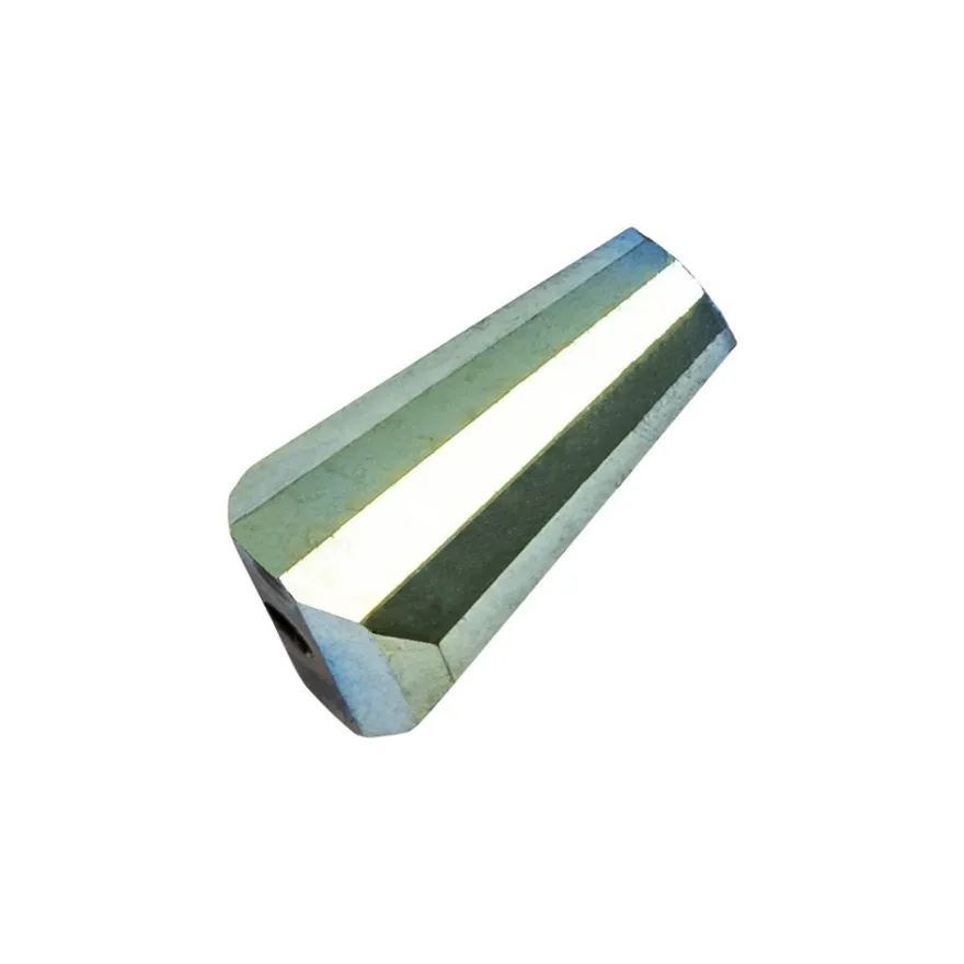 Perlen, Kegel, 3mm x 6mm, grünblau-changierend, metallic, 40 Stück