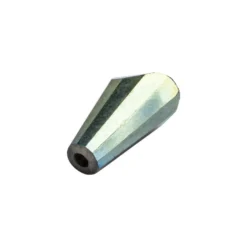 Perlen, Kegel, 3mm x 6mm, grünblau-changierend, metallic, 40 Stück