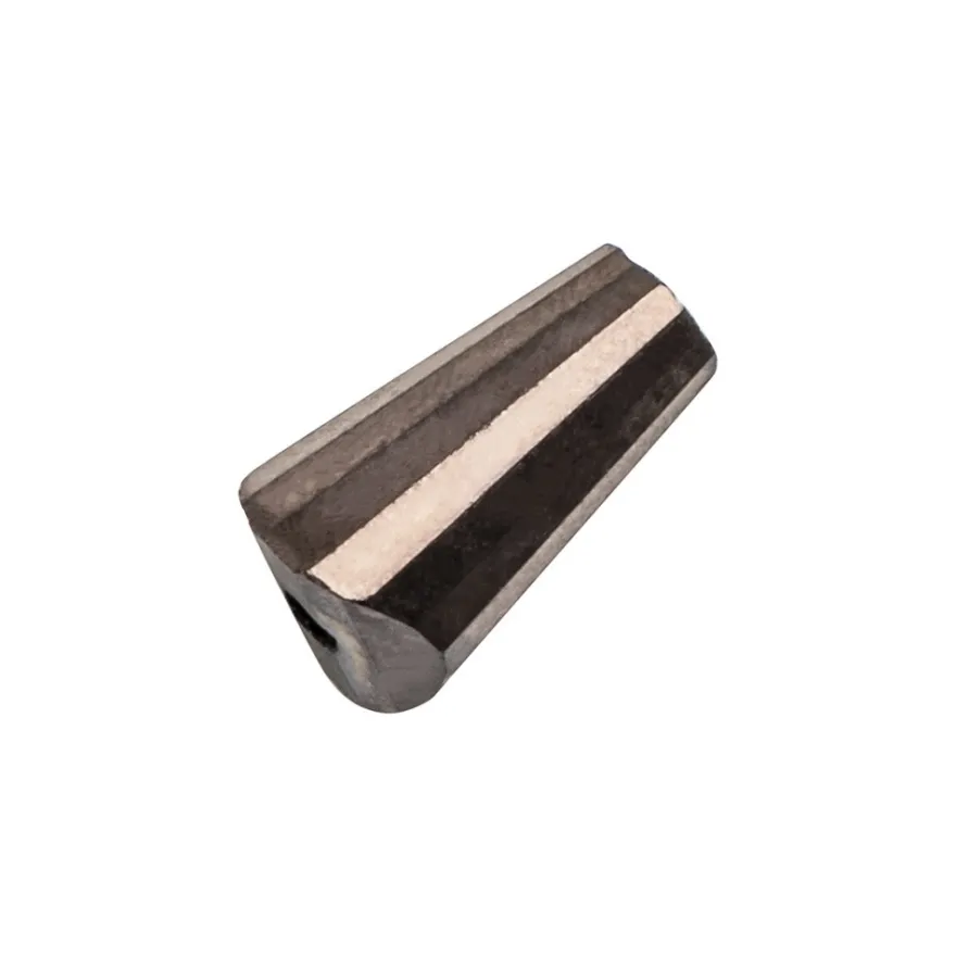 Perlen, Kegel, 3mm x 6mm, kaffeebraun, metallic, 40 Stück
