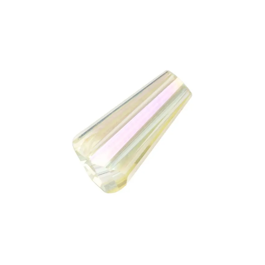 Perlen, Kegel, 3mm x 6mm, klar, irisierend, 40 Stück