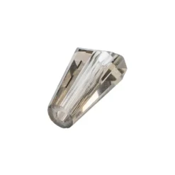 Perlen, Kegel, 3mm x 6mm, zweifarbig, klar, helltaupe, 40 Stück