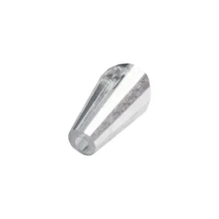 Perlen, Kegel, 3mm x 6mm, zweifarbig, klar, metallic, metallic, 40 Stück