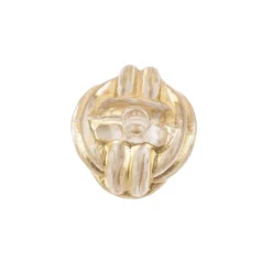 Perlen, Knoten, Ø1,1cm, klar-transparent, gold, 70 Stück
