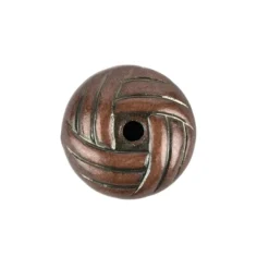 Perlen, Knoten, 0,4cm x 1cm, braun-schwarz, 100 Stück