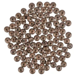 Perlen, Knoten, 0,4cm x 1cm, braun-schwarz, 100 Stück