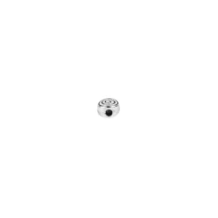 Perlen, mit Spiral-Relief, Ø 6mm, silber, 60 Stück