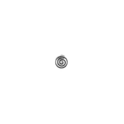 Perlen, mit Spiral-Relief, Ø 6mm, silber, 60 Stück