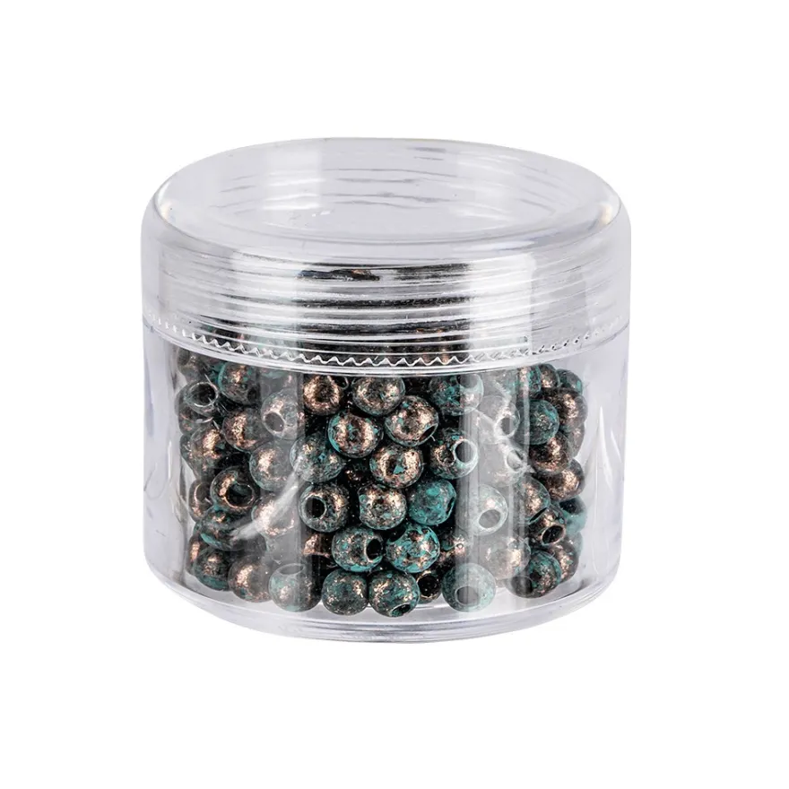 Perlen, Ø 4mm, je Dose 250 Stück, 8 versch. Farben und Oberflächen, 8 Dosen