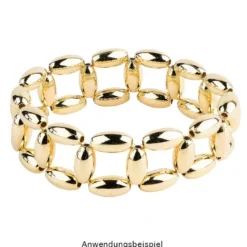 Perlen, Oval 1, 0,6cm x 1,1cm, hellgold, 230 Stück