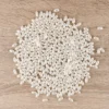 Perlen, Oval 1, 0,6cm x 1,1cm, perlmutt-weiß, 340 Stück