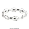 Perlen, Oval 1, 0,6cm x 1,1cm, silber, 230 Stück