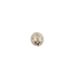 Perlen, oval, 2cm x 1,3cm, transparent mit silbernen Einschlüssen, 15 Stück