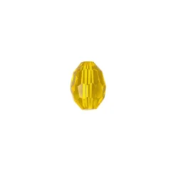 Perlen, Ovale, facettiert, 1cm x 1,3cm, goldgelb, 15 Stück