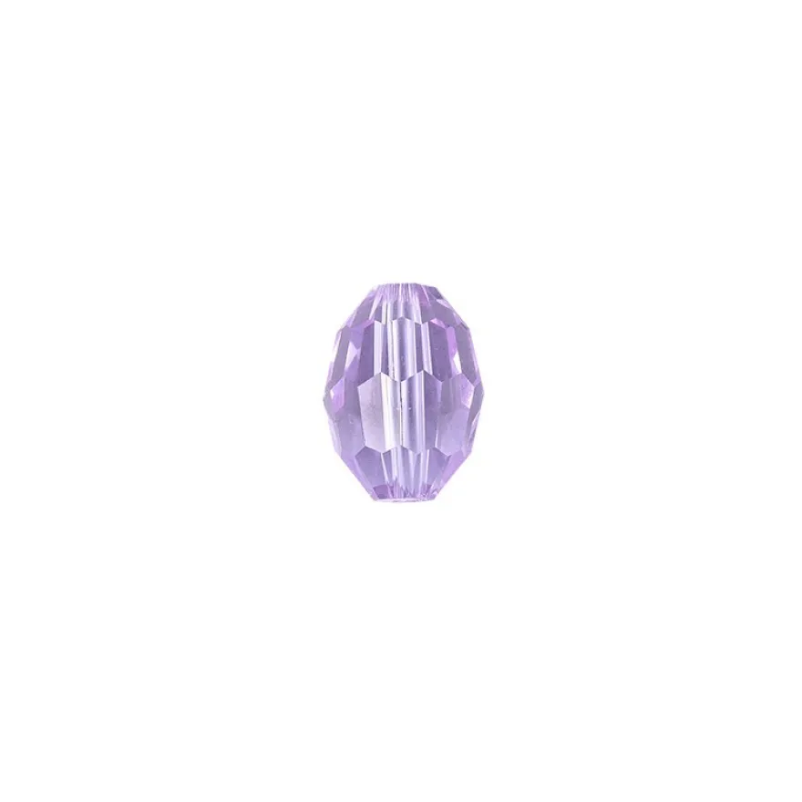 Perlen, Ovale, facettiert, 0,6cm x 0,8cm, flieder, 30 Stück
