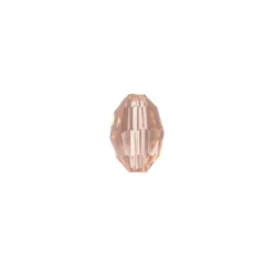 Perlen, Ovale, facettiert, 0,8cm x 1,1cm, rosé, 20 Stück