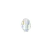 Perlen, Ovale, facettiert, 1cm x 1,3cm, transparent-irisierend, 15 Stück