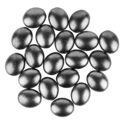 Perlen, Oval, flach, 1,9cm x 1,6cm x 1cm, anthrazit, 20 Stück