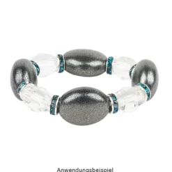 Perlen, Oval, flach, 1,9cm x 1,6cm x 1cm, anthrazit, 20 Stück