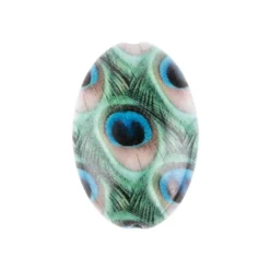 Perlen, Oval, Pfauenauge, 2,7cm x 1,9cm x 0,9cm, 3 verschiedene Farben, 10 Stück