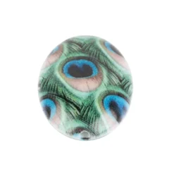 Perlen, Oval, Pfauenauge, 2,7cm x 1,9cm x 0,9cm, 3 verschiedene Farben, 10 Stück
