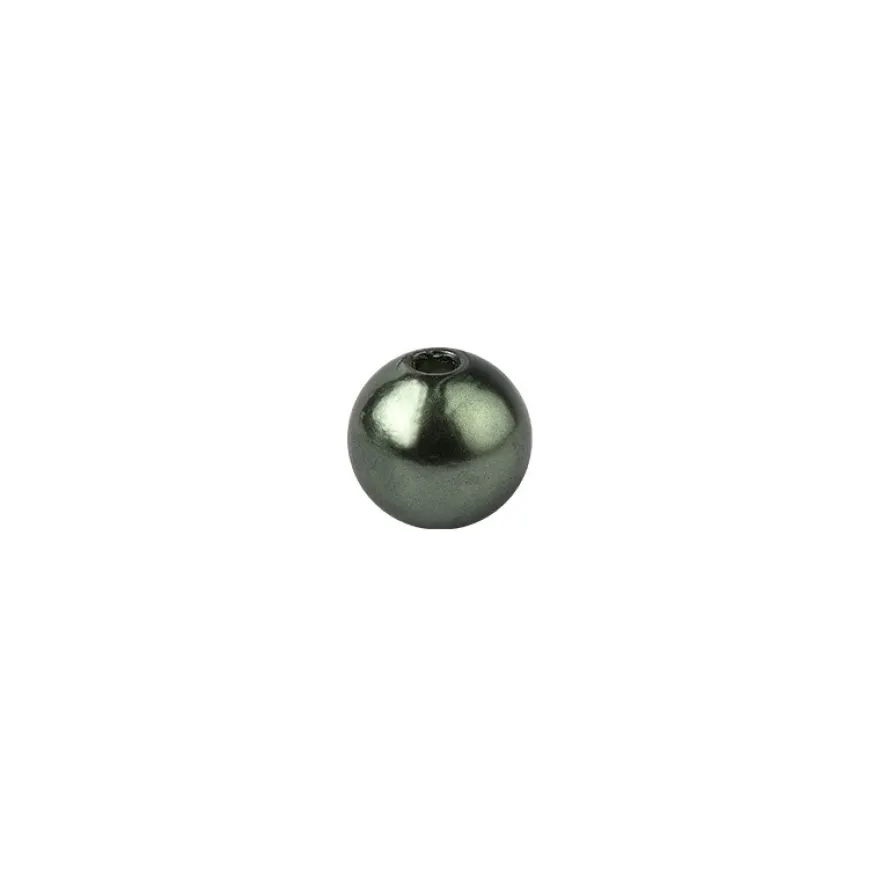 Perlen, Perlmutt, Ø 6mm, dunkelgrün, 150 Stück