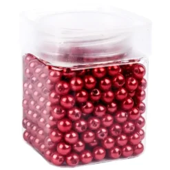 Perlen, Perlmutt, Ø 8mm, rot, 120g
