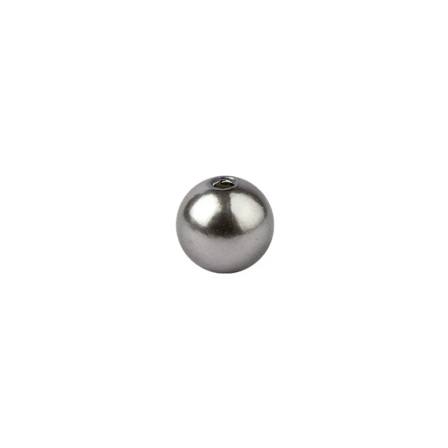 Perlen, Perlmutt, Ø 4mm, silbergrau, 200 Stück