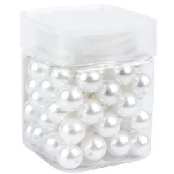 Perlen, Perlmutt, Ø 14mm, weiß, 120g