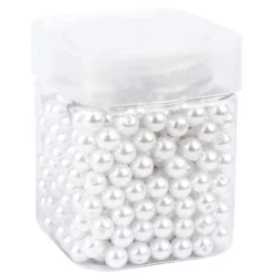 Perlen, Perlmutt, Ø 8mm, weiß, 120g