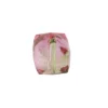 Perlen, Quader, facettiert, 1,3cm x 1,2cm, rosa-hellgrün, 28 Stück