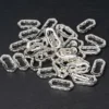Perlenrahmen, Design 6, 2,2cm x 1cm, silberfarben, 33 Stück