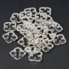 Perlenrahmen, Design 4, 1,8cm x 1,8cm, silberfarben, 33 Stück