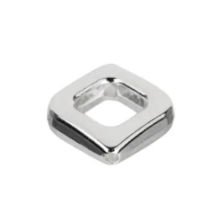Perlenrahmen, Design 2, 1,3cm x 1,3cm, silberfarben, 33 Stück