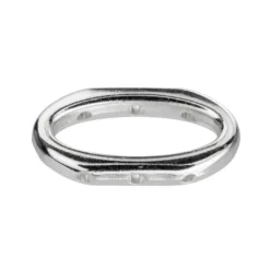 Perlenrahmen, Design 1, 2cm x 1cm, silberfarben, 38 Stück