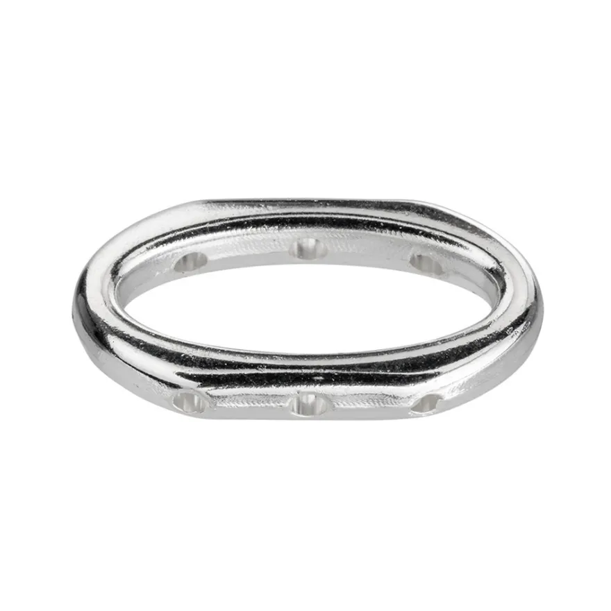 Perlenrahmen, Design 1, 2cm x 1cm, silberfarben, 38 Stück