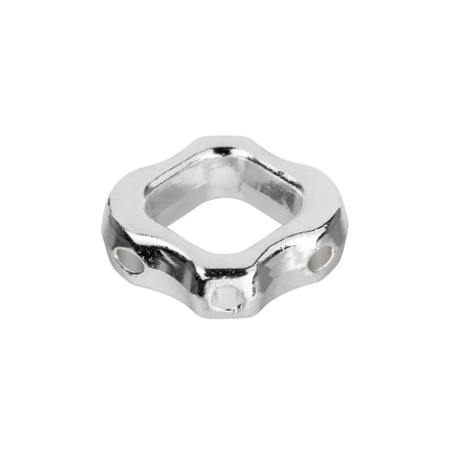 Perlenrahmen, Design 3, 1,2cm x 1,3cm, silberfarben, 38 Stück