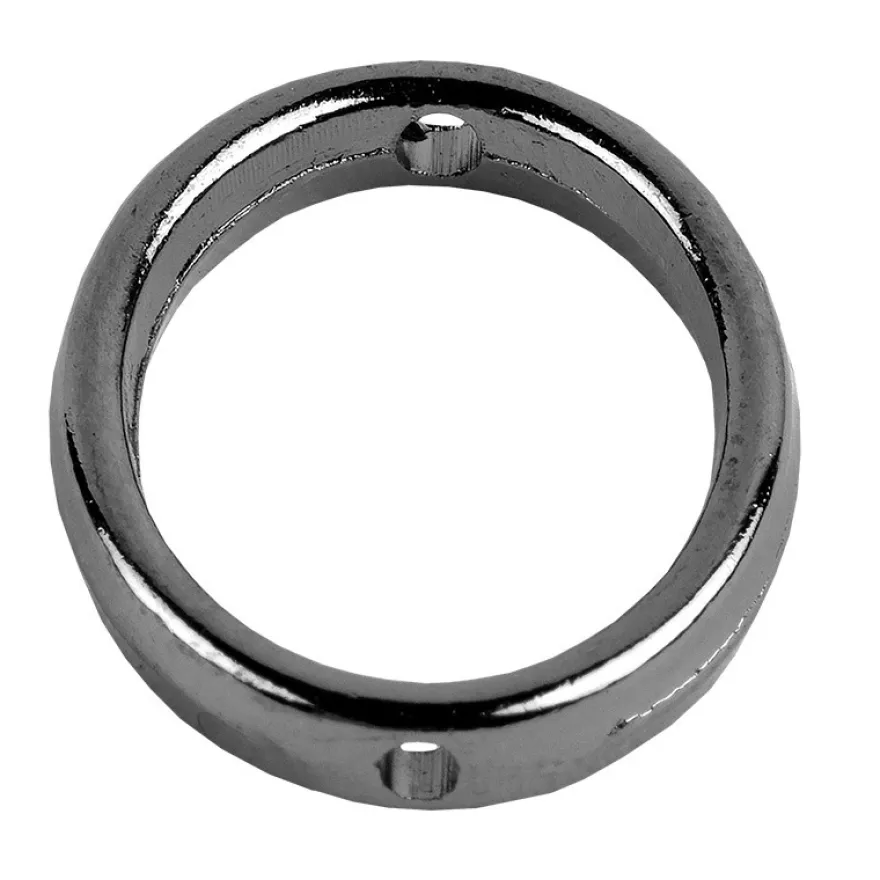 Perlenrahmen, Oval, außen: 1,3cm x 1,7cm, innen: 1cm x 1,4cm, antik-silber, 25 Stück